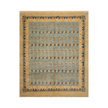 8x10 Blue Hand Knotted 100% Wool Peshawar Traditional Oriental Area Rug