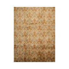 9x12 Tan Hand Knotted 100% Wool Kalaty Damask Transitional Oriental Area Rug