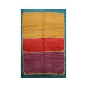 6x9 Gold Hand Knotted Tibetan 100% Wool Michaelian & Kohlberg Traditional Oriental Area Rug