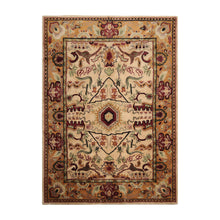 5x7 Beige, Tan Hand Knotted Tibetan 100% Wool Traditional Oriental Area Rug