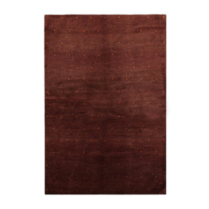 4x6 Chocolate,Orange Hand Knotted Tibetan 100% Wool Michaelian & Kohlberg Contemporary Oriental Area Rug