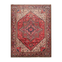 8x10 Coral Herizz Hand Knotted Traditional 100% Wool Area Rug