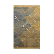 6x9 Gray Hand Knotted Tibetan Wool and Silk Tufenkian Modern & Contemporary Oriental Area Rug