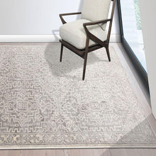 Gray Beige Color Machine Made Persian style rugs.
