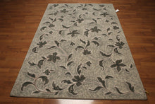 5'x7' Gray, Green, Tone on Tone, Multi Color Machine Made Polypropylene Indonesian High Density Hand Carved Effect Modern Oriental Rug - Oriental Rug Of Houston