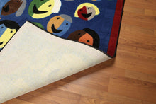 5' x 7' Contemporary Fun Smiles Emojis Area rug Full Pile AOR7432 - 5x7 Blue - Oriental Rug Of Houston