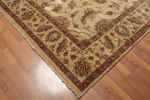 8' x 10’ High Sheen Agra Hand Knotted New Zealand 100% Wool Traditional Area Rug Tan - Oriental Rug Of Houston