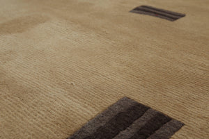 5' x 7' Handmade Traditional Oriental 100% Wool Area rug Beige - Oriental Rug Of Houston