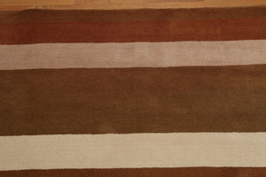 Handmade 100% wool Traditional Oriental Area Rug Modern Brown 5'6" x 8'6" - Oriental Rug Of Houston