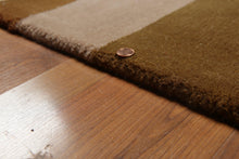 Handmade 100% wool Traditional Oriental Area Rug Modern Brown 5'6" x 8'6"
