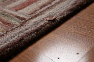8'x10' Beige, Rust, Gray, Rose, Multi Color Hand Tufted Oriental Wool Rug - Oriental Rug Of Houston