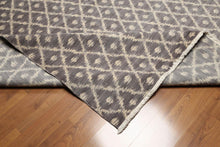 9' x 12' Hand knotted Oriental Area rug Wool full pile Modern Ikat Gray 9x12 ft - Oriental Rug Of Houston