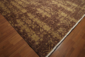 9' x 12' Hand knotted 100% Wool pile Oriental Area Rug Transitional 9x12 Brown
