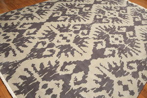 9' x 12' hand knotted 100% Wool Modern Area Rug full pile 9 x 12 ft Beige Gray - Oriental Rug Of Houston