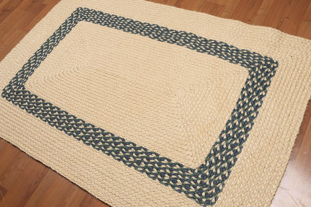 4' x 6' Handmade 100% Sea Grass Natural fiber Braided area rug Natural Sisal - Oriental Rug Of Houston