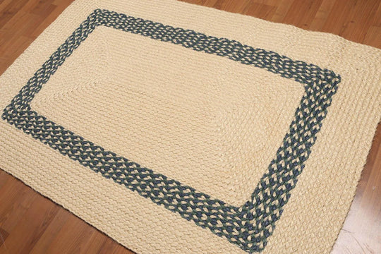 4' x 6' Handmade 100% Sea Grass Natural fiber Braided area rug Natural Sisal
