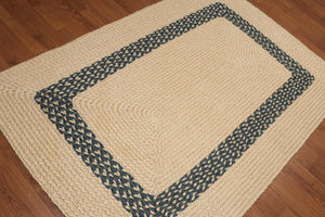4' x 6' Handmade 100% Sea Grass Natural fiber Braided area rug Natural Sisal