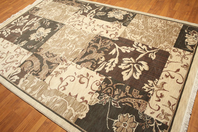 Hand Knotted 100% Wool Traditional Rustic Oriental Area Rug Beige 6' x9' - Oriental Rug Of Houston