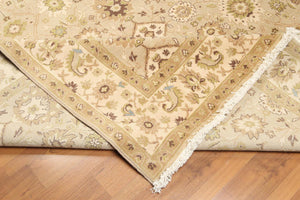 9' x 12' Traditional Oushak Hand Knotted Area Rug Carpet 100% wool Beige - Oriental Rug Of Houston