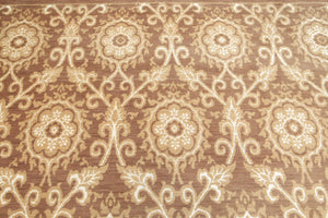 9' x 12' hand knotted Wool Damask Pattern Oriental Area Rug full pile 9x12 Brown - Oriental Rug Of Houston