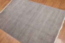 4' x6'  Gray Tone on Tone Color Hand Knotted Oriental area Rug Wool Contemporary Oriental Rug