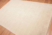 6' x 9' Geometric Pattern Hand Knotted 100% Wool Area Rug Beige 6x9 - Oriental Rug Of Houston