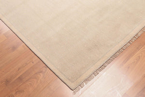 6' x 9' Geometric Pattern Hand Knotted 100% Wool Area Rug Beige 6x9