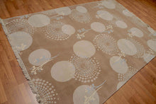 6' x 9' Hand Knotted 100% Wool Area rug Tan