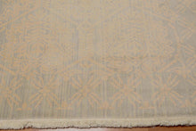 6' x 9' Hand Knotted Damask Pattern 100% Wool Area rug Gray