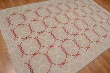 6' x 9' Hand Knotted Geometric Pattern 100% Wool Area rug Beige