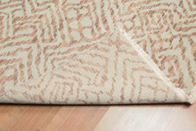 6' x 9' Hand Knotted Abstract Geometric 100% Wool Area rug Aqua - Oriental Rug Of Houston
