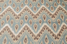 5' x 8' Hand Knotted IKAT Design Wool & Bamboo Silk Area rug Aqua - Oriental Rug Of Houston