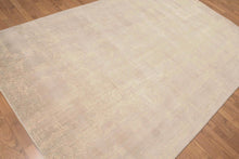 6' x 9' Hand Knotted Abstract Design Distress Look Area rug Tan