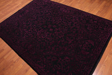 Moret's Styled in Italy Wool Handmade Turkish Oriental Area Rug Black 5'6" x 8' - Oriental Rug Of Houston