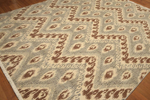 8' x 10' Hand knotted Oriental area rug 100% Wool pile 8x10 Modern Beige - Oriental Rug Of Houston