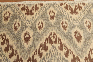 8' x 10' Hand knotted Oriental area rug 100% Wool pile 8x10 Modern Beige - Oriental Rug Of Houston