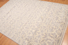 6' x9'  Warm Grey Cool Grey Beige Color Hand Knotted Oriental Wool Transitional Oriental Rug