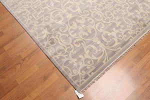 6' x 9' Hand Knotted Transitional 100% Wool Area Rug Gray