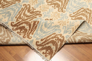 6' x 9' Hand knotted Transitional Oriental area rug 100% Wool Ikat 6X9 Aqua - Oriental Rug Of Houston