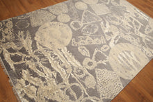 6' x 9' Hand knotted 100% Wool Modern Oriental area rug 6X9 Gray