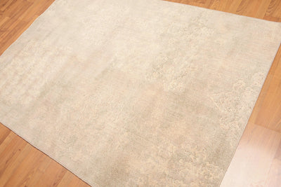 5' x 7' Shabby Chic Modern Area Rug Hand Knotted 100% Wool Beige - Oriental Rug Of Houston