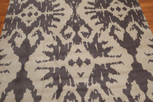6' x 9' Tone On Tone Abstract Print Hand Knotted 100% Wool Area rug Gray - Oriental Rug Of Houston