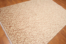 6' x 9' Botanical Hand Knotted Area Rug 100% Wool Taupe