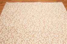6' x 9' Botanical Hand Knotted Area Rug 100% Wool Taupe