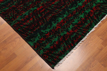 6' x 9' Modern Graphic Area Rug Hand Knotted 100% Wool Green - Oriental Rug Of Houston