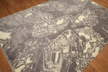 6' x 9' Hand knotted Oriental area rug 100% Wool Modern Gray - Oriental Rug Of Houston