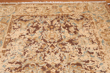 6' x 9' Hand Knotted Wool Modern Distress Erased Oushak Area Rug Brown