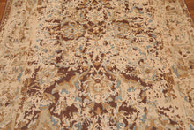 6' x 9' Hand Knotted Wool Modern Distress Erased Oushak Area Rug Brown - Oriental Rug Of Houston