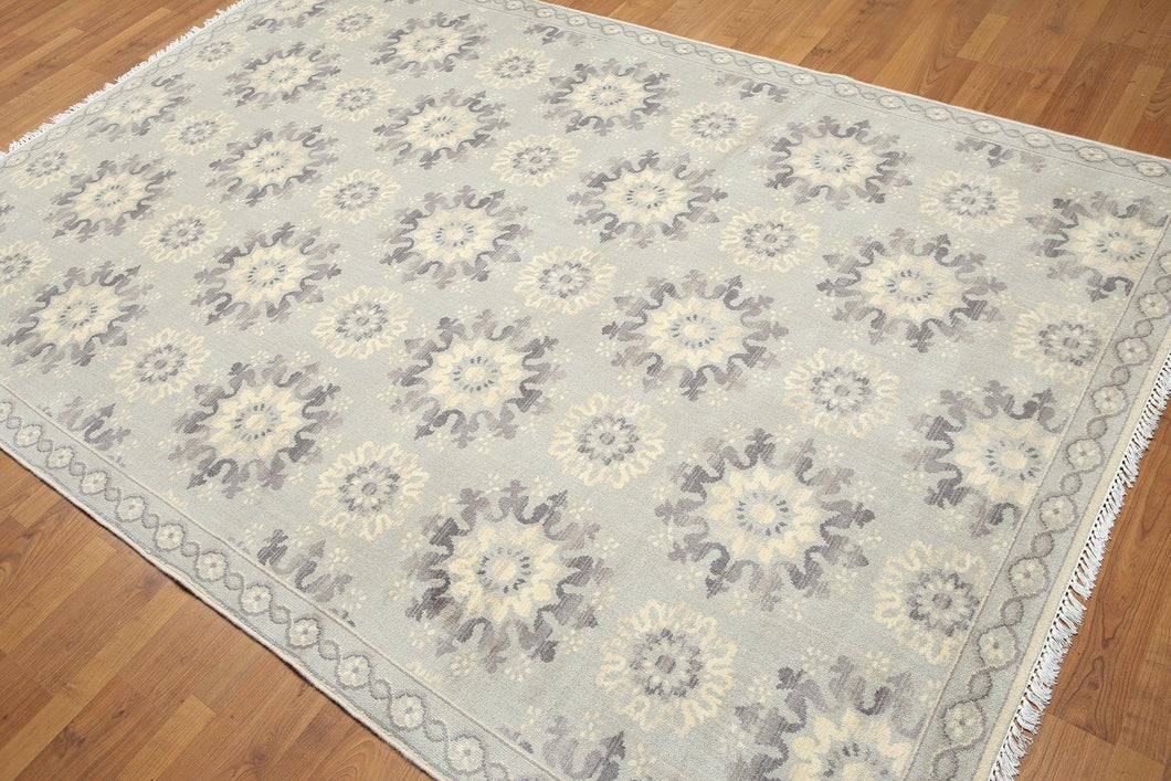 6' x9'  Dark Gray Light Gray, Beige, Multi Color Hand Knotted Oriental Rug Wool Traditional Oriental Rug