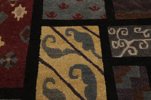 Hand Knotted Modern 100% Wool Tibetan Area Rug Contemporary 6' x 9' - Oriental Rug Of Houston